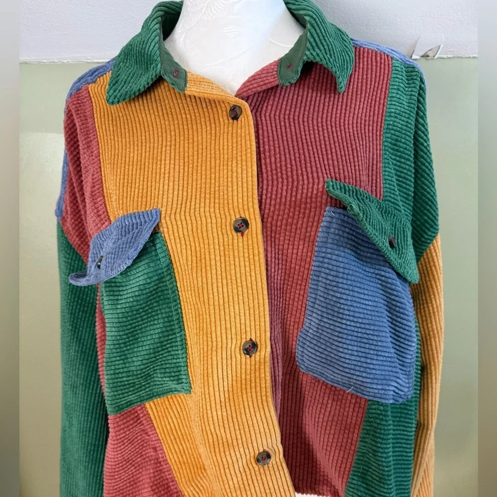 BDG CharleyP Patchwork Corduroy Shirt - Picture 2 of 4
